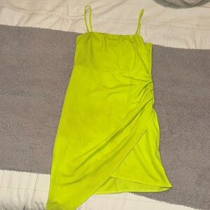 Neon yellow/green mini dress